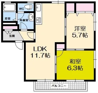 BIOS庚午【2階】の間取り