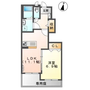 熊本県上益城郡益城町大字古閑【アパート】の間取り
