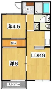 KSハイムB【2階】の間取り