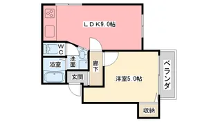 シャトー北野【4階】の間取り