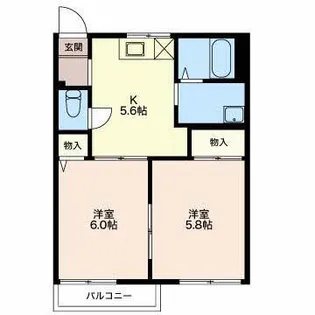 グランメールダン【2階】の間取り
