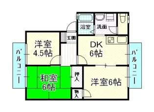 ルミエール柏原【2階】の間取り