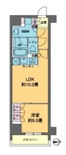 カスタリア東日本橋【10階】の間取り