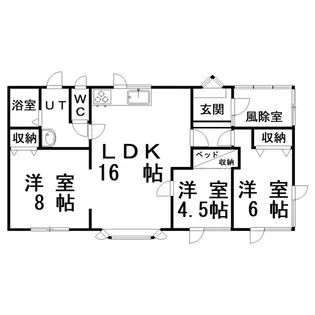 北海道釧路市大楽毛【一戸建】の間取り