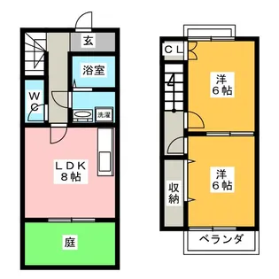 岐阜県岐阜市本荘西4【一戸建】の間取り