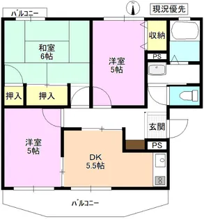 ラ・セゾンS小泉【1階】の間取り