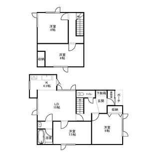 北海道釧路市春採2【一戸建】の間取り