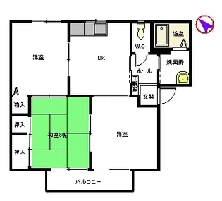 ルポ510 A棟 **【2階】の間取り