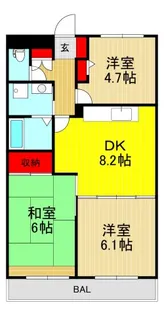 エスポワール喜沢【5階】の間取り
