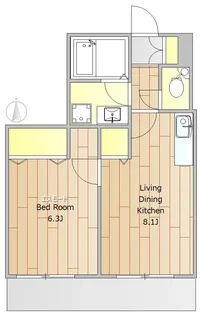 東京都目黒区平町1【アパート】の間取り