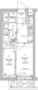 ガリシア矢口渡【4階】の間取り