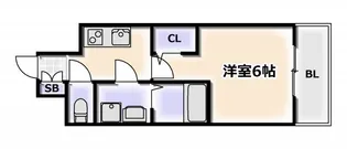 エスリード難波ザ・アーク【12階】の間取り