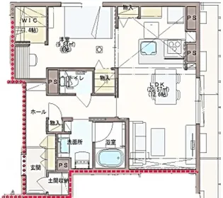 (防犯カメラ・オートロック付)the HAUSII【1階】の間取り