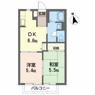 S.フラット A【1階】の間取り