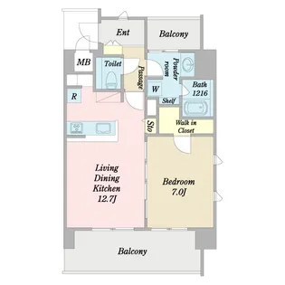 Seaweed Residence【9階】の間取り