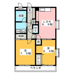 スカイパレス光が丘A棟【1階】の間取り