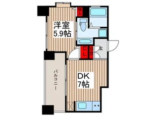 リバーレ月島【13階】の間取り
