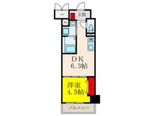 クローバー・レジデンス城東放出【4階】の間取り
