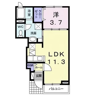 プロムナードV【1階】の間取り