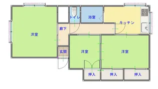 瀬戸越ハイツ【1階】の間取り