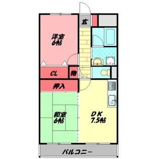 サンロイヤル【2階】の間取り