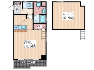 オフィサー21【3階】の間取り