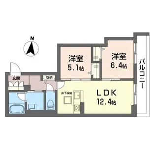 エトワール小仲台【1階】の間取り