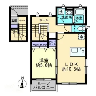 ベルリード一忠【2階】の間取り