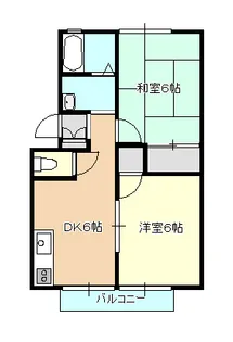 サンハイツKUME A【2階】の間取り