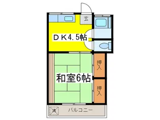 第2三協ハイツ【2階】の間取り