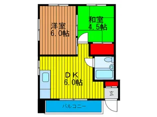旭ロイヤルハイム【4階】の間取り