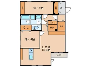 サンフラット【2階】の間取り