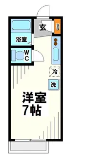 朝日一番館 東京外国語大学受験生事前予約可能物件【2階】の間取り