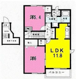 モンターニュ羽黒台【2階】の間取り