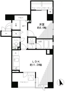 レジディア文京湯島【4階】の間取り