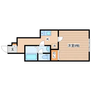 クレアフォーチュン長町【1階】の間取り