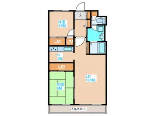 ハイマート宮の森【6階】の間取り