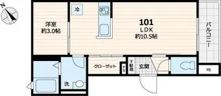 レジデンス西尾久【1階】の間取り