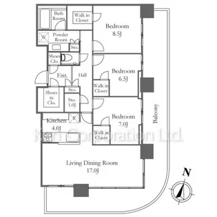 プラウドタワー目黒MARC【21階】の間取り