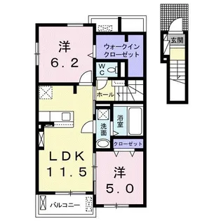 メイプルパティオ【2階】の間取り