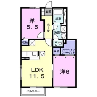 サンフォレストI【1階】の間取り