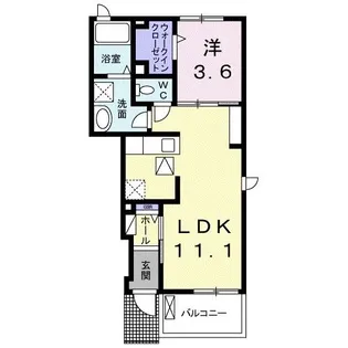サンライズ アイランド【1階】の間取り