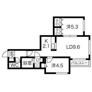 ブランシャールALAIN東札幌【4階】の間取り