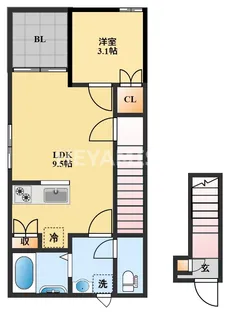 プルミエ バトー【2階】の間取り