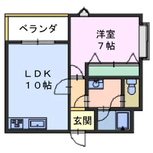 TOWN VIEW 元町【3階】の間取り