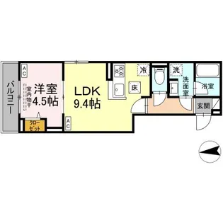 セレスティア六町IV【3階】の間取り