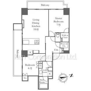 Coteau Nishi Azabu【4階】の間取り