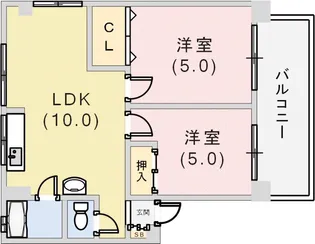 南マンション【2階】の間取り