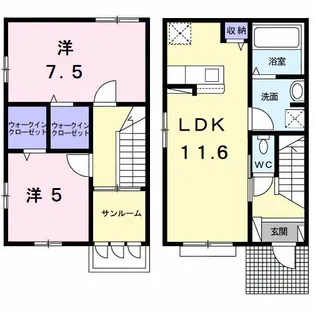 グランツハイム【1階】の間取り