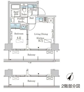 パークアクシス横濱大通り公園【10階】の間取り